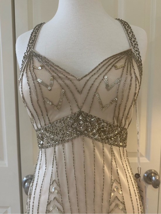 Sue Wong Dresses & Skirts - Sue Wong Gold Beaded sequin Mini Dress